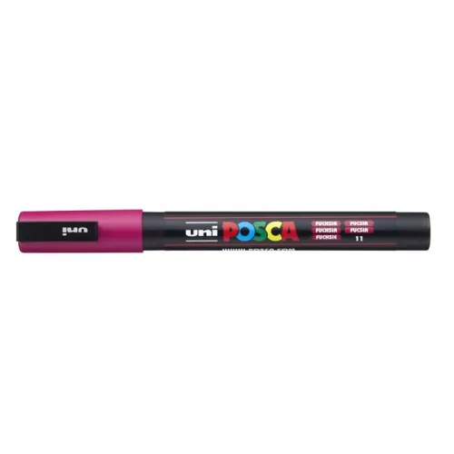 Dekormarker, 0,9-1,3 mm, UNI "Posca PC-3M", fukszia