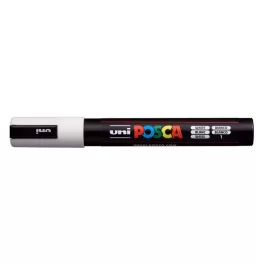 Dekormarker, 1,8-2,5 mm, UNI "Posca PC-5M", fehér