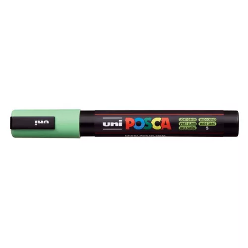 Dekormarker, 1,8-2,5 mm, UNI "Posca PC-5M", világoszöld