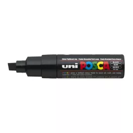   Dekormarker, 8 mm, vágott, UNI "Posca PC-8K", fekete