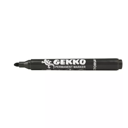 Alkoholos marker, 1-3 mm, kúpos, VICTORIA OFFICE, "Gekko", fekete