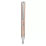 Golyóstoll, 0,24 mm, teleszkópos, rose gold színű tolltest, ZEBRA "SL-F1", kék