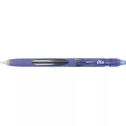 Golyóstoll, 0,27 mm, nyomógombos, ZEBRA "OLA", kék