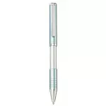Golyóstoll, 0,24 mm, teleszkópos, metál világoskék tolltest, ZEBRA "SL-F1", kék