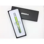 Golyóstoll, 0,24 mm, teleszkópos, tea zöld színű tolltest, ZEBRA "SL-F1", kék