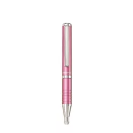   Golyóstoll, 0,24 mm, teleszkópos, metálpink tolltest, ZEBRA "SL-F1", kék