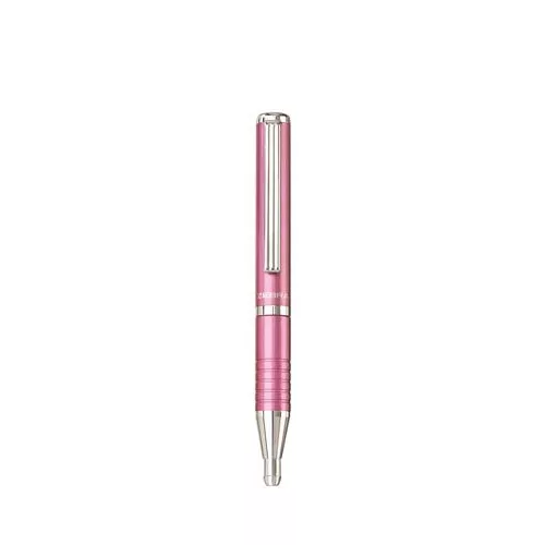 Golyóstoll, 0,24 mm, teleszkópos, metálpink tolltest, ZEBRA "SL-F1", kék