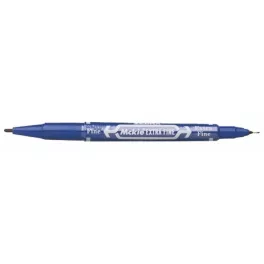   Alkoholos marker, 0,5/1,0 mm, kétvégű, ZEBRA "Mckie Extra Fine", kék
