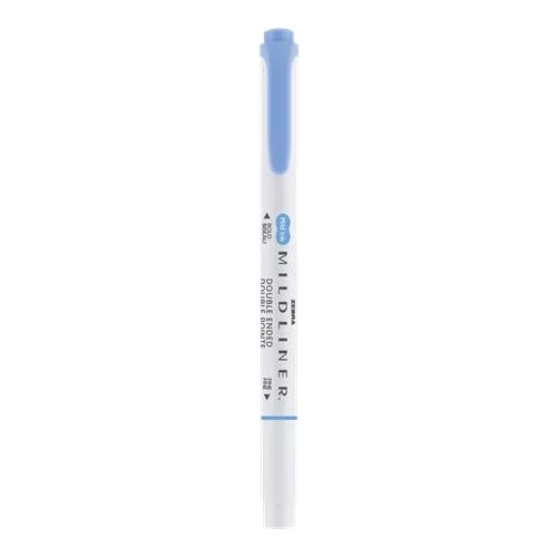 Szövegkiemelő, 1,0/3,5 mm, kétvégű ZEBRA "Mildliner Cool & Refined" kék