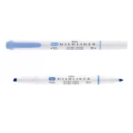 Szövegkiemelő, 1,0/3,5 mm, kétvégű ZEBRA "Mildliner Cool & Refined" kék