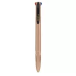 Golyóstoll, 0,37 mm, nyomógombos, négyszínű, ZEBRA "Smooth", rose gold