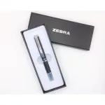 Golyóstoll, 0,24 mm, teleszkópos, metálfekete tolltest, ZEBRA "SL-F1", kék