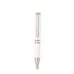 Golyóstoll, 0,24 mm, teleszkópos, metálfehér tolltest, ZEBRA "SL-F1", kék