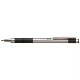   Golyóstoll, 0,24 mm, nyomógombos, rozsdamentes acél, zöld tolltest, ZEBRA "F-301", kék