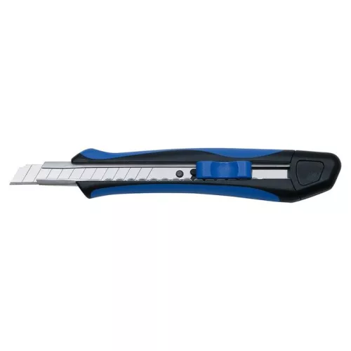 Univerzális kés, 9 mm, WEDO "Soft-cut", kék/fekete
