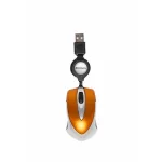 Egér, vezetékes, optikai, kisméret, USB, VERBATIM "Go Mini", ezüst-lávaszínű