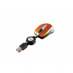Egér, vezetékes, optikai, kisméret, USB, VERBATIM "Go Mini", ezüst-lávaszínű