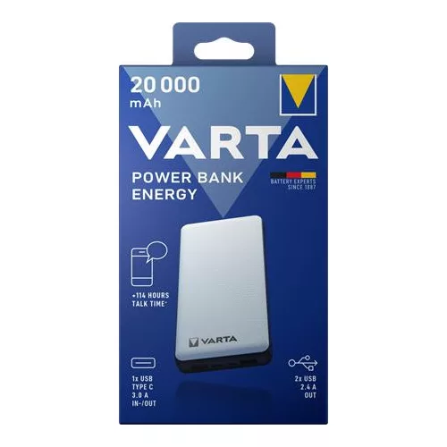 Power bank, 20.000 mAh, VARTA
