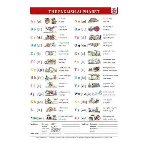 Könyökalátét, kétoldalas, A3, STIEFEL "The English Alphabet/Great-Britain"